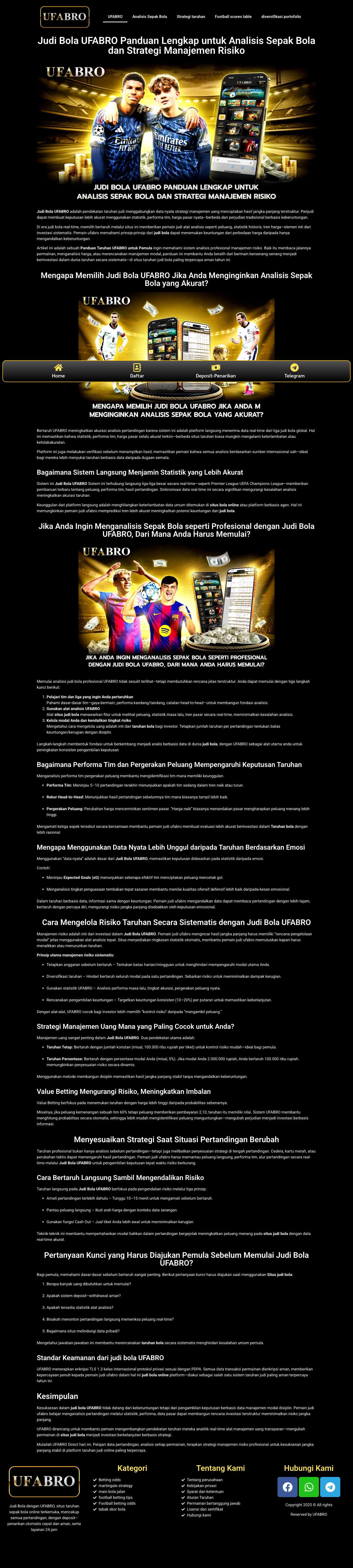 Judi Bola UFABRO Panduan Lengkap untuk Analisis 2025 - Full Screenshot