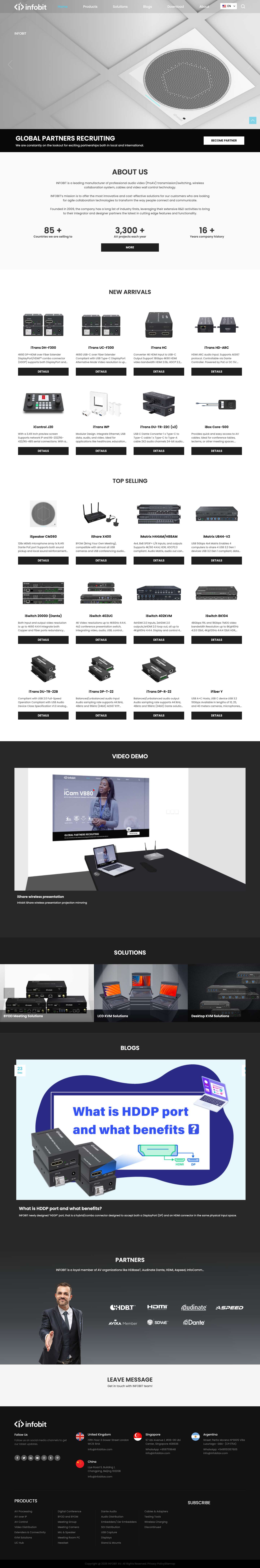 Pro Audio Video Manufacturer - Full Screenshot