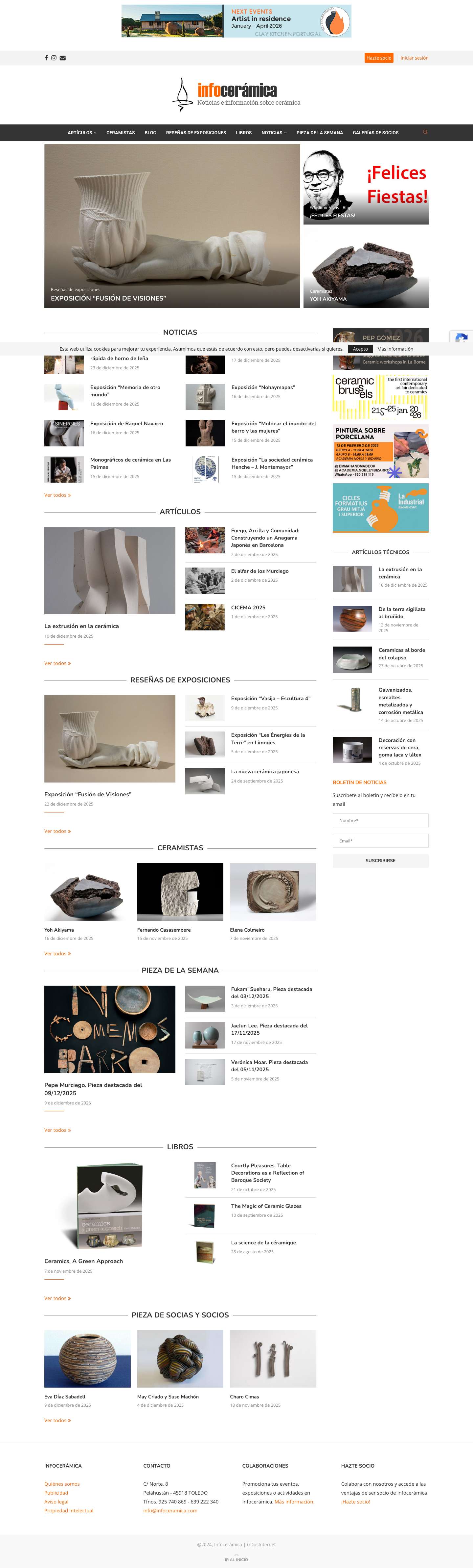 infoceramica – Noticias e información sobre cerámica - Full Screenshot