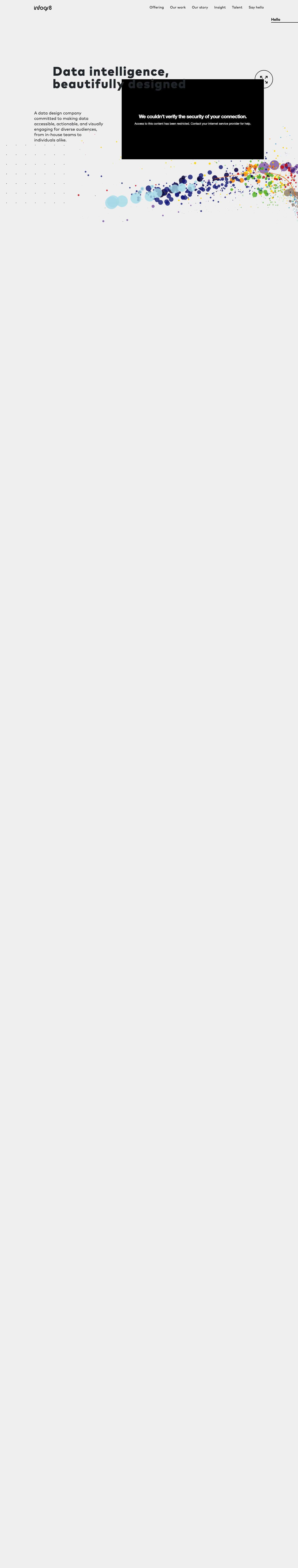 Data visualisation & visual data storytelling experts | infogr8 - Full Screenshot