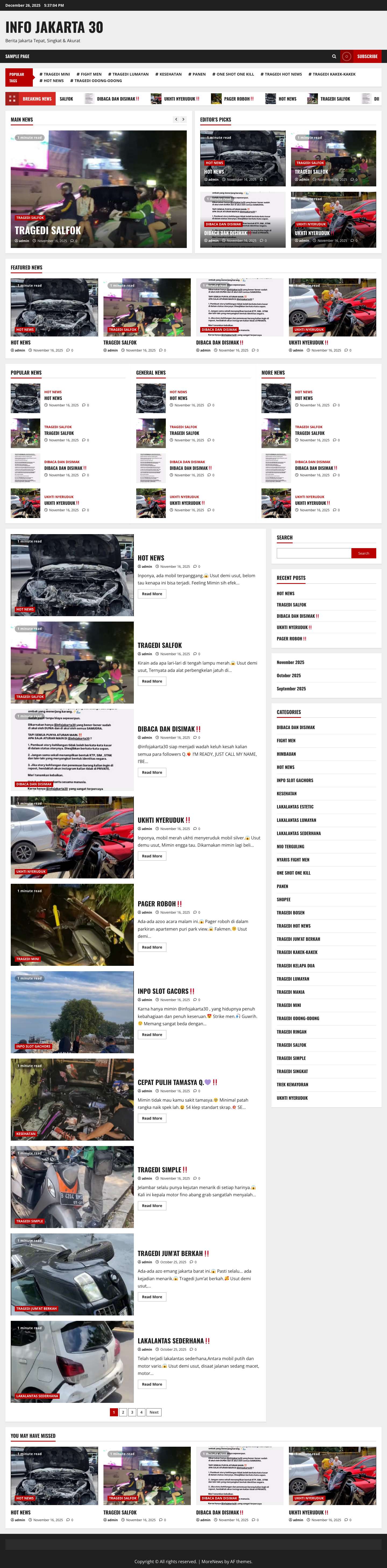 INFO JAKARTA 30 - Berita Jakarta Tepat, Singkat & Akurat - Full Screenshot