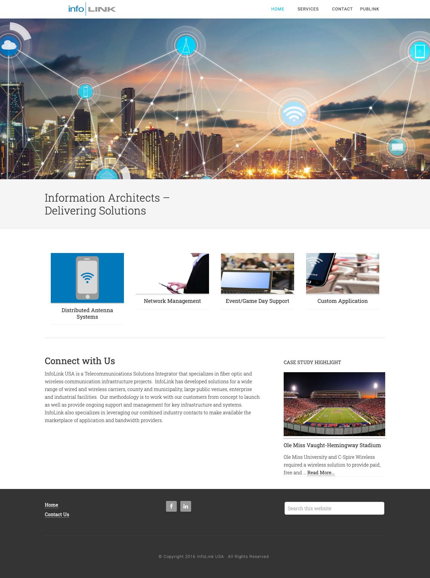 Connect with Us - Infolink USAFacebookLinkedIn - Full Screenshot