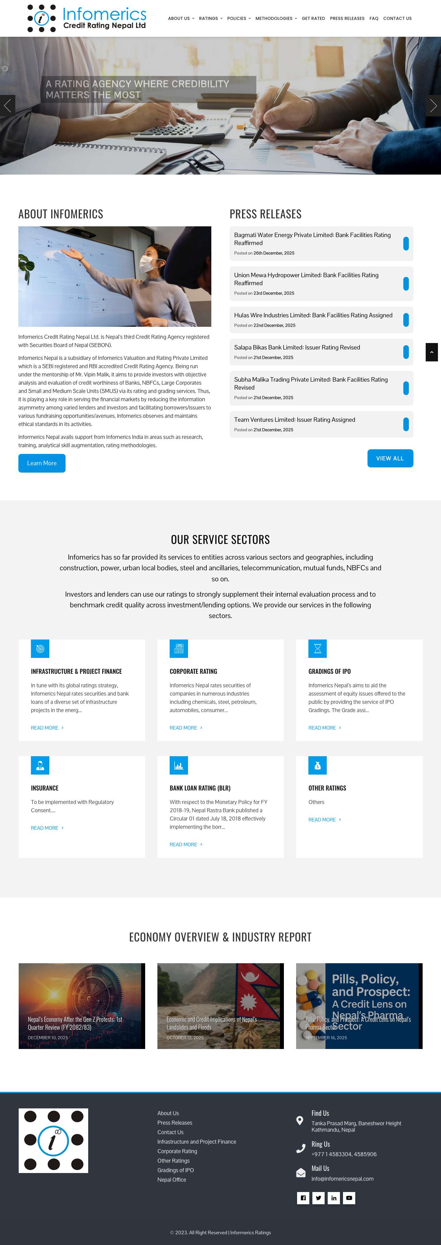 Infomerics Credit Rating Nepal - Full Screenshot