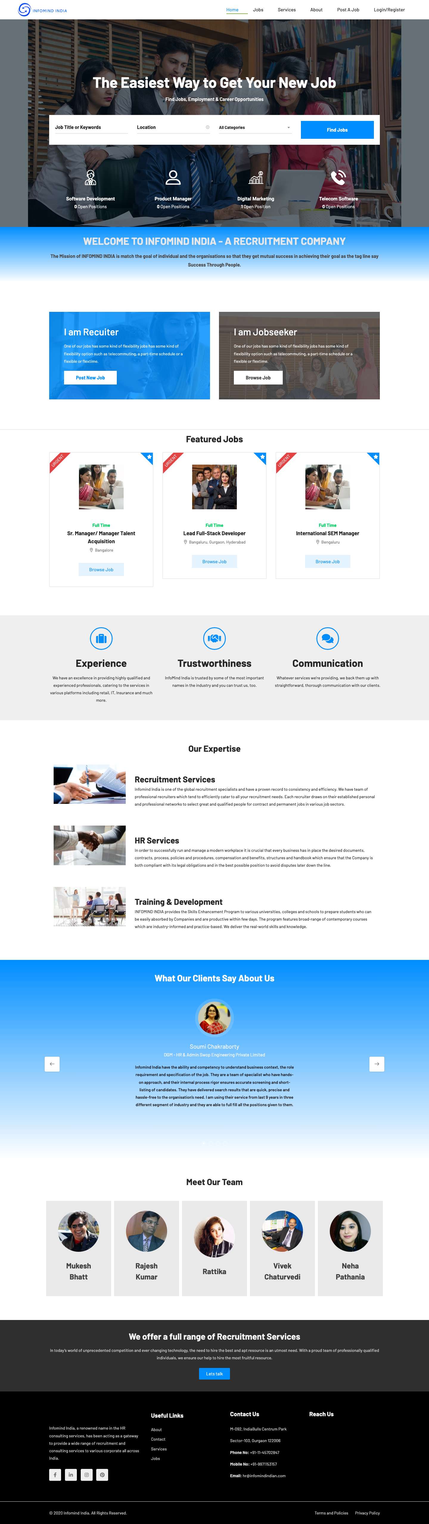 INFOMIND INDIA – Job Site - Full Screenshot