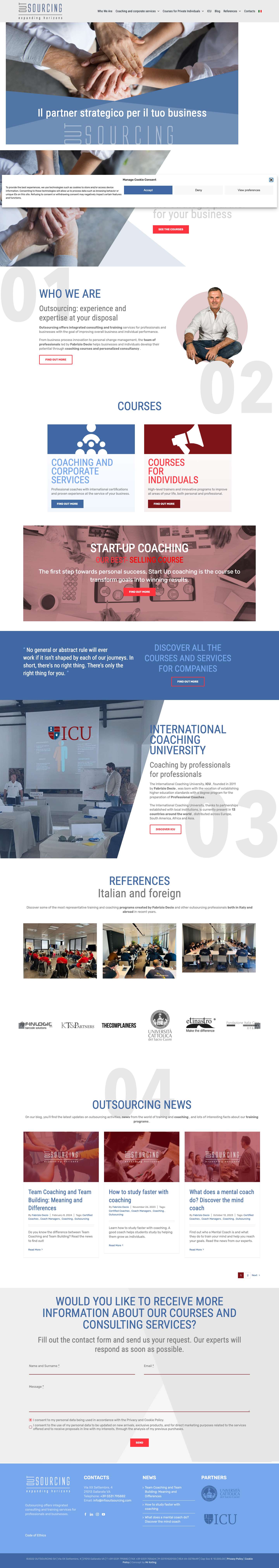 Outsourcing: il partner strategico per il tuo business | OutSourcing - Full Screenshot
