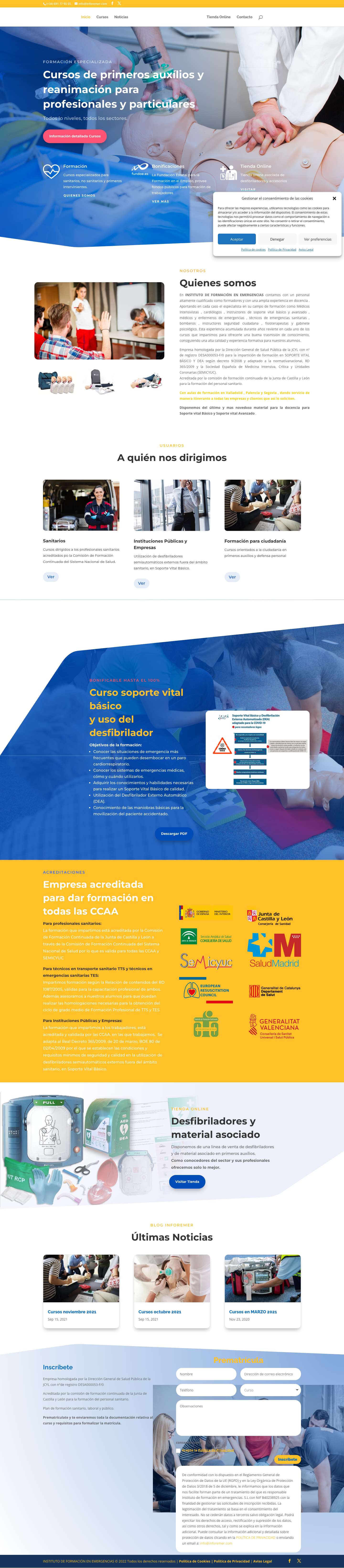 Inforemer | Instituto Formación Emergencias - Full Screenshot