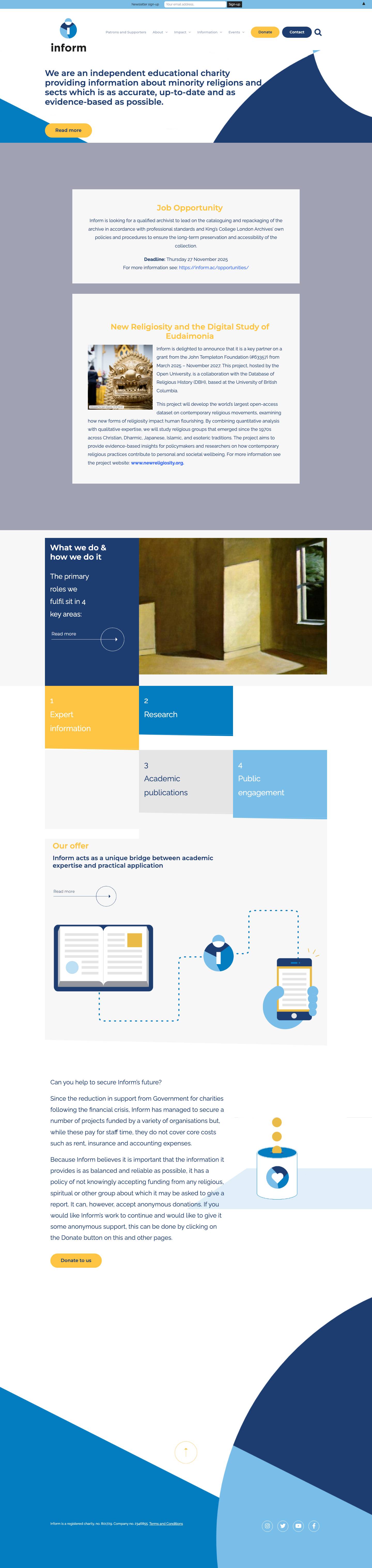 Homepage - inform - Full Screenshot