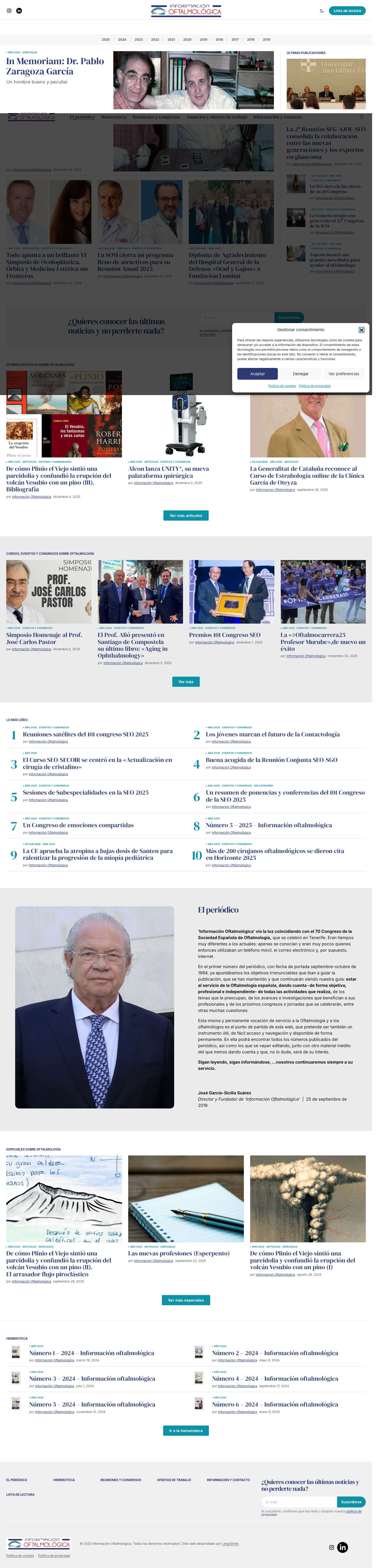 Información Oftalmológica - Full Screenshot