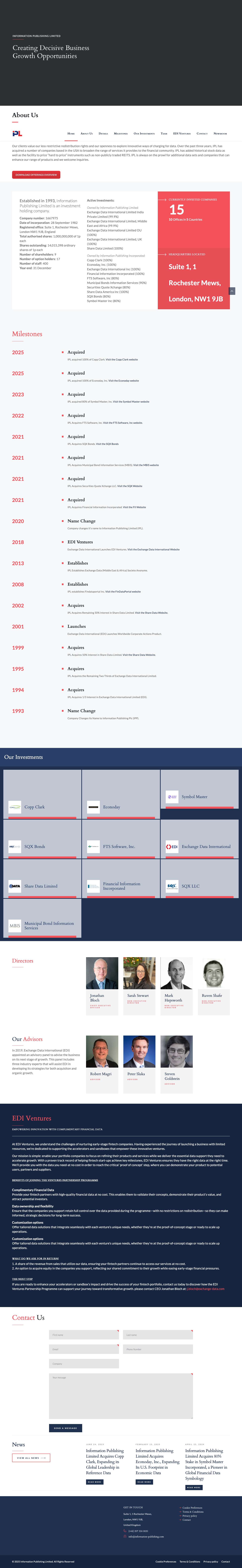 Home - IPL Group - Full Screenshot