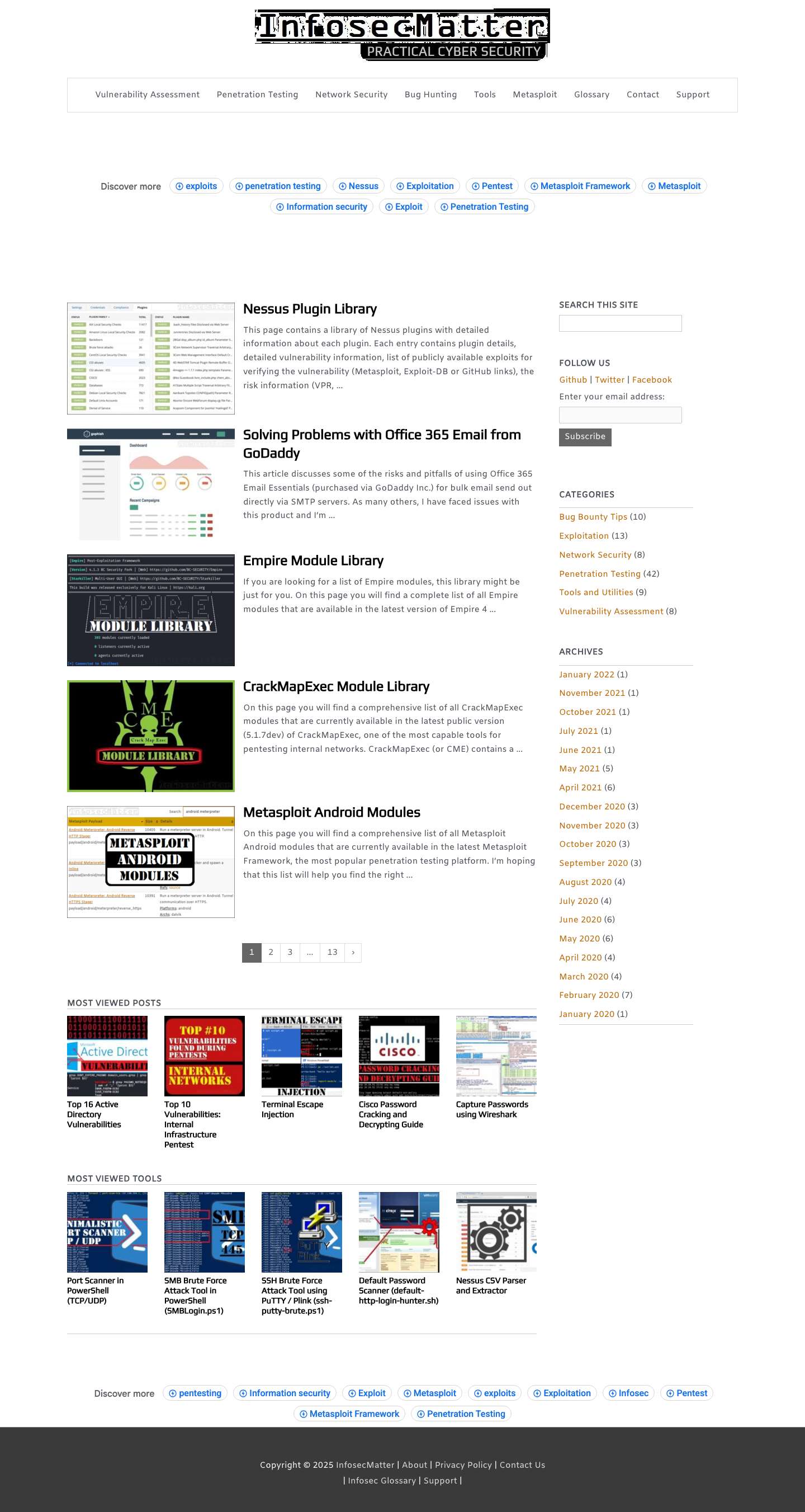 InfosecMatter - Practical Cyber Security - Full Screenshot