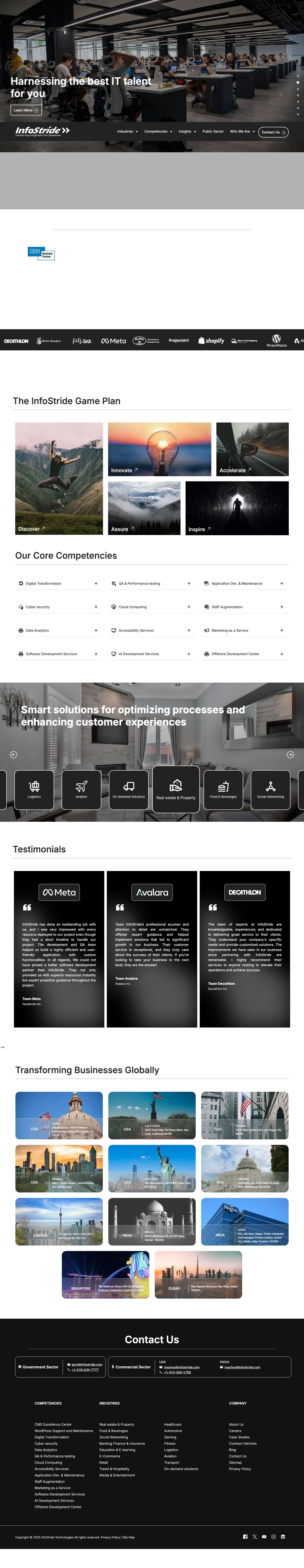 Technology | Services | Outsourcing - InfoStride - Full Screenshot