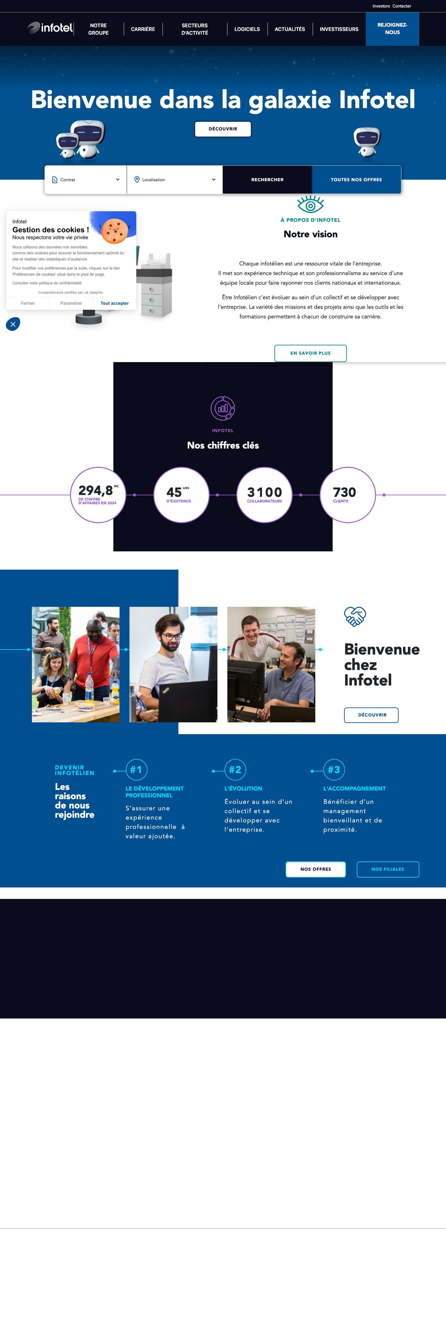 Conseil informatique & édition logiciel- Infotel - Full Screenshot