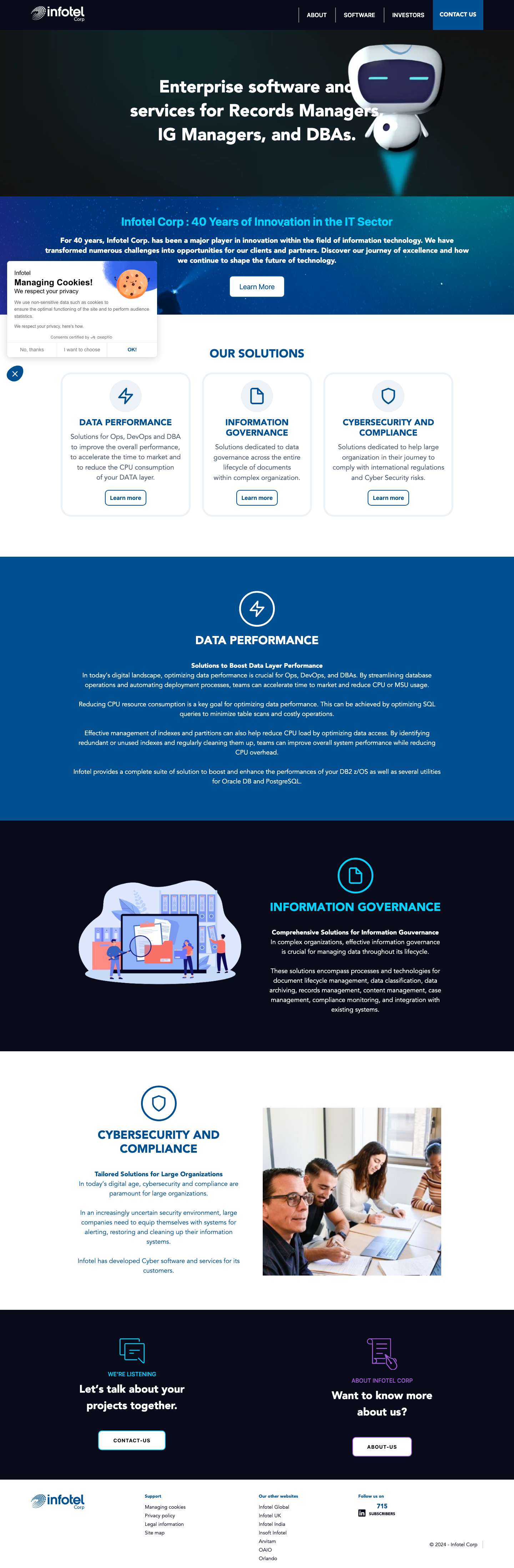 Home - Infotel Corp - Full Screenshot