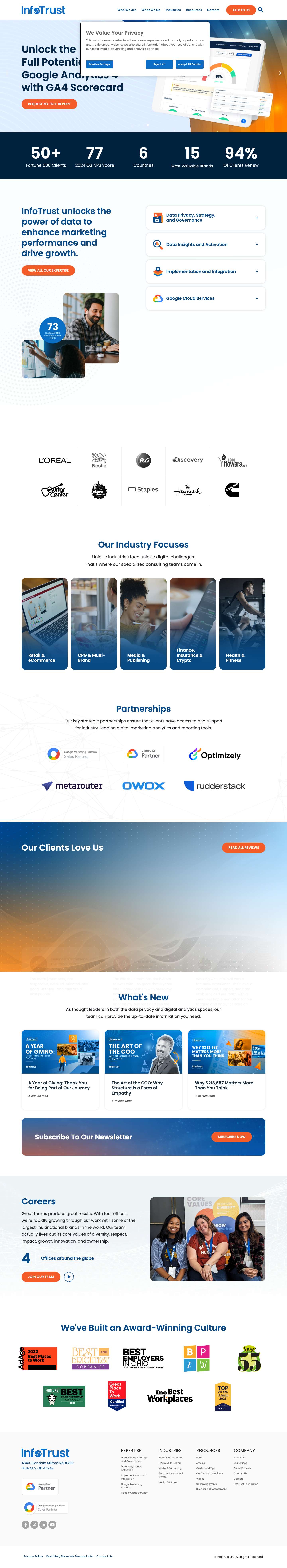 InfoTrust | Digital Analytics Consulting | Data Governance | Technology - Full Screenshot
