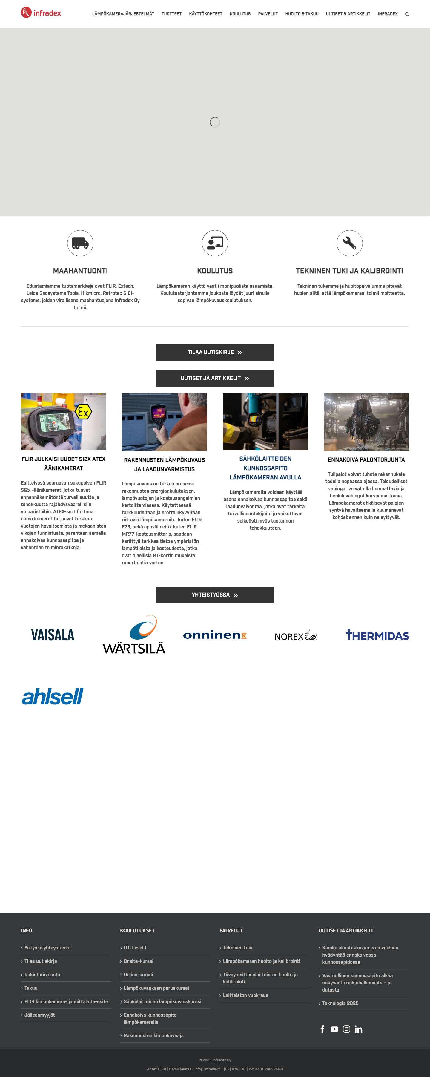Lämpökameratekniikan asiantuntija | Infradex.fi - Full Screenshot