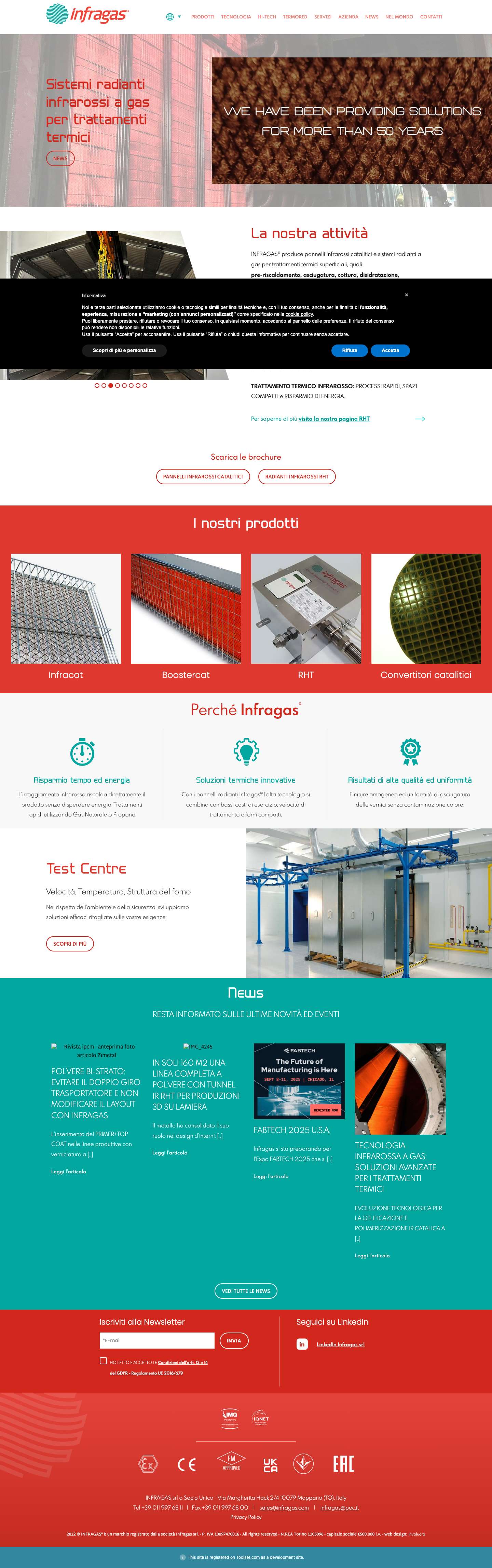 Sistemi radianti per trattamenti termici - Full Screenshot