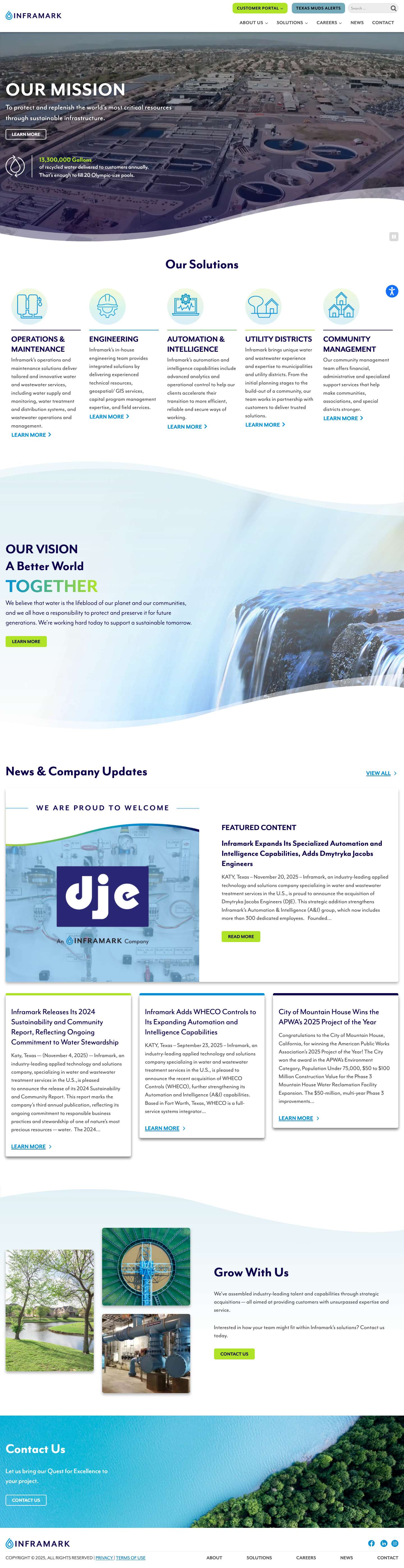Water Infrastructure Operations | InframarkExpandExpandExpandSearchExpandExpandExpandExpandToggle MenuExpandExpandExpandExpandExpandExpandExpandSearch - Full Screenshot