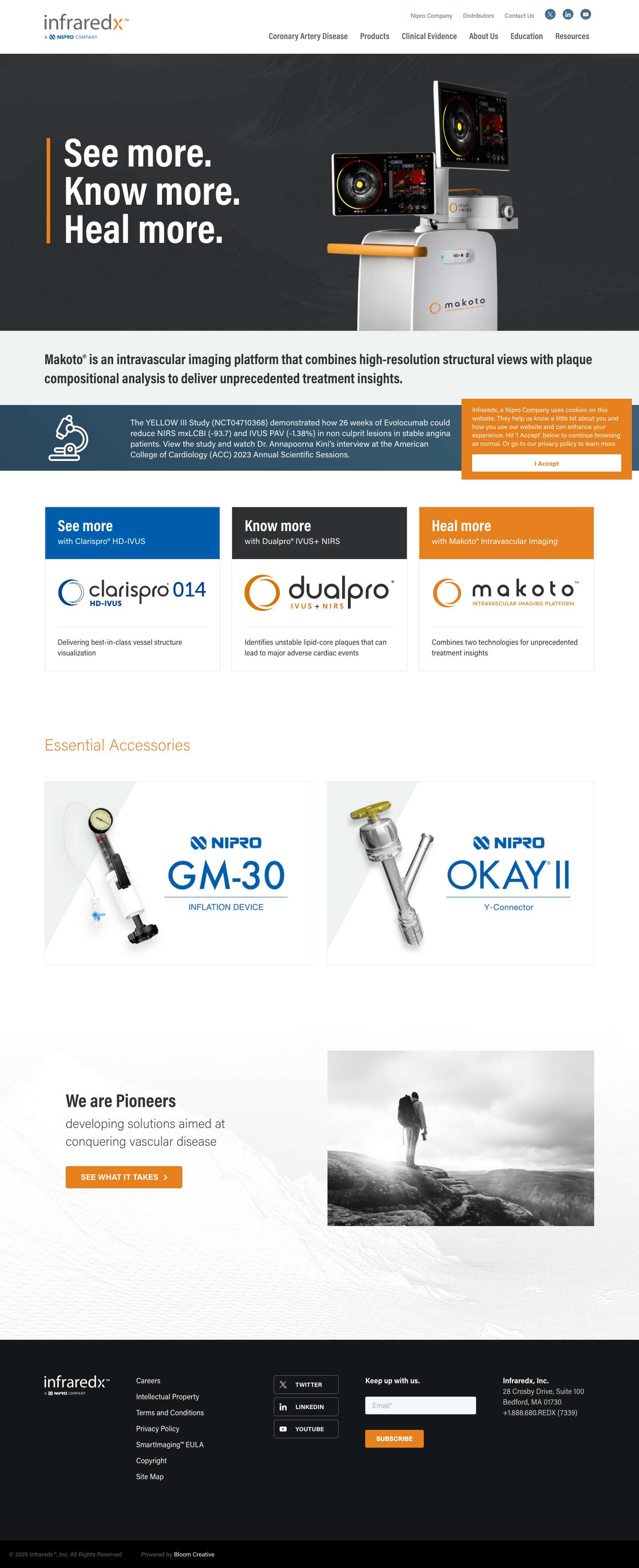 High-resolution intravascular imaging | Infraredx™ - Full Screenshot