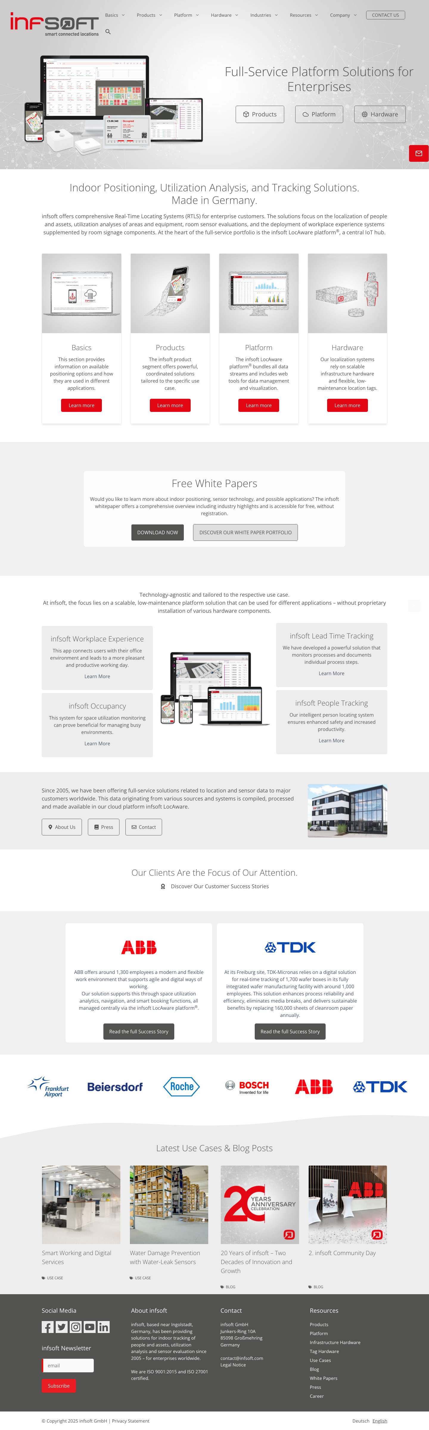 infsoft | Full-Service Platform Solutions for Enterprises - Full Screenshot