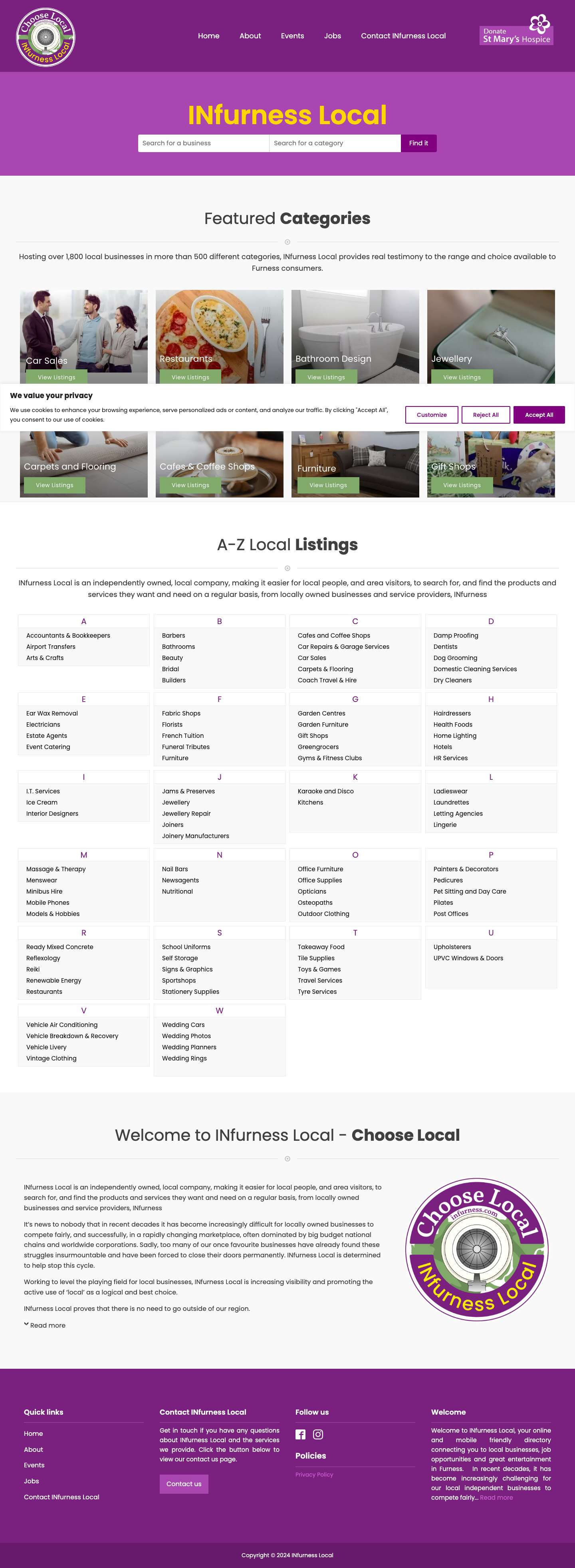 INfurness Local | Local Furness Business, Jobs and Events for YouVisit our FacebookVisit our Instagramclosearrow-circle-o-downalign-justifyellipsis-vdot-circle-olinkedinfacebookpinterestyoutubersstwitterinstagramfacebook-blankrss-blanklinkedin-blankpinterestyoutubetwitterinstagram - Full Screenshot