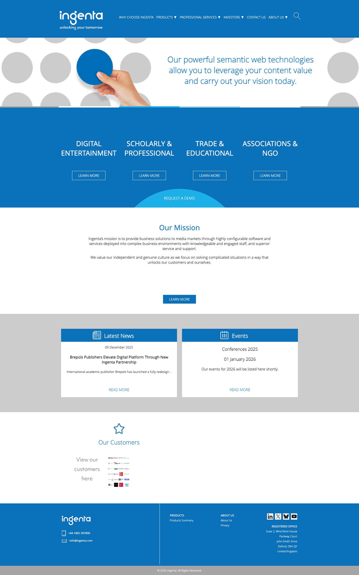 Ingenta: World-leading provider of innovative business publishing software : Ingenta - Full Screenshot