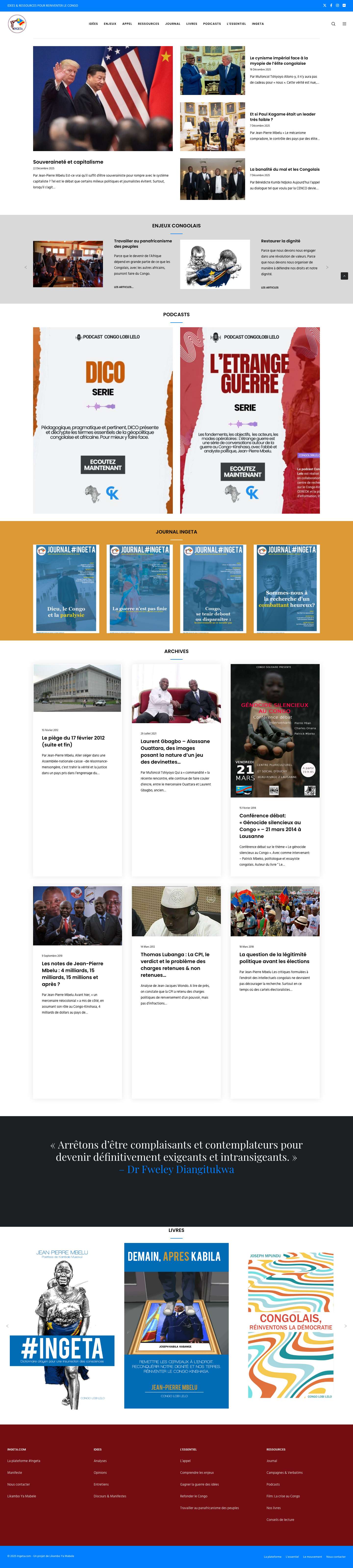 Ingeta – Idées & ressources pour réinventer le Congo - Full Screenshot