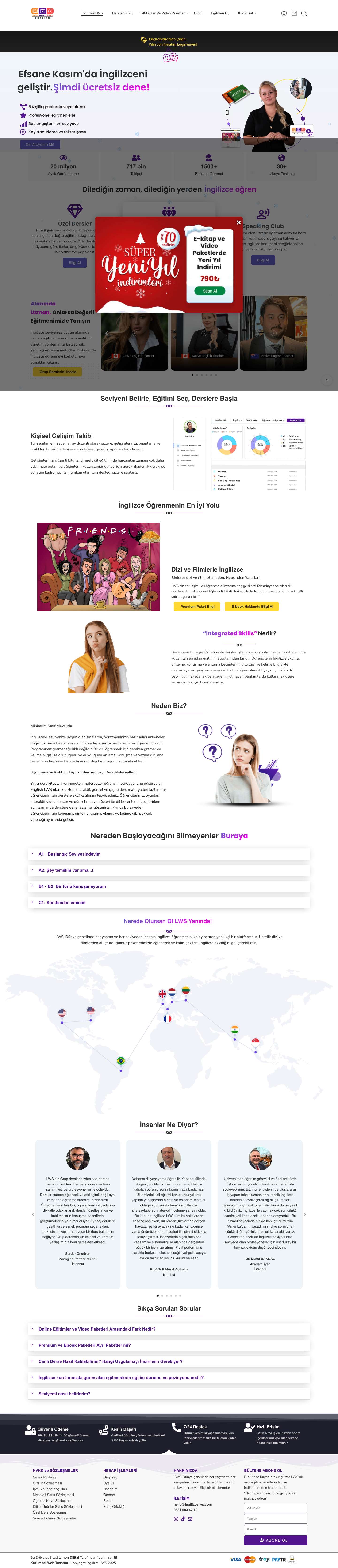 İngilizce LWS - Dilediğin zaman dilediğin yerde ingilizce - Full Screenshot