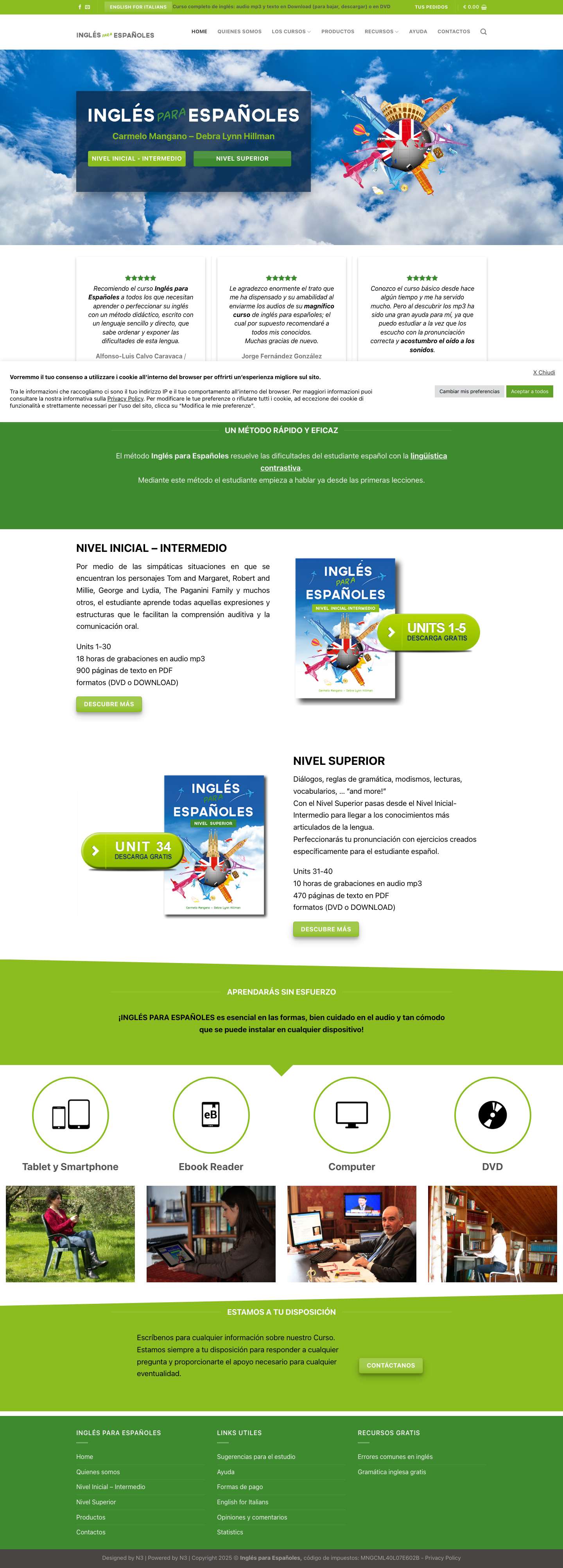 Inglés para Españoles | Curso de inglés completo en Descargar - Full Screenshot