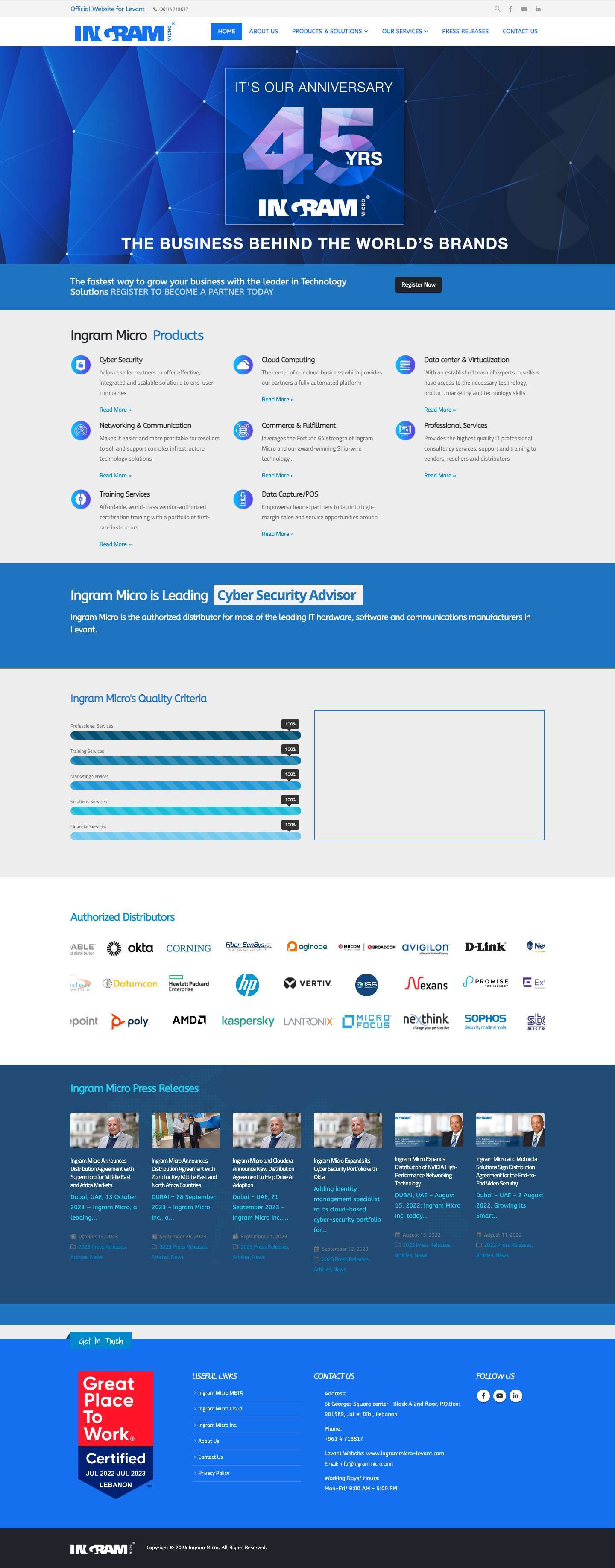 Home - Ingram Micro Levant - Full Screenshot