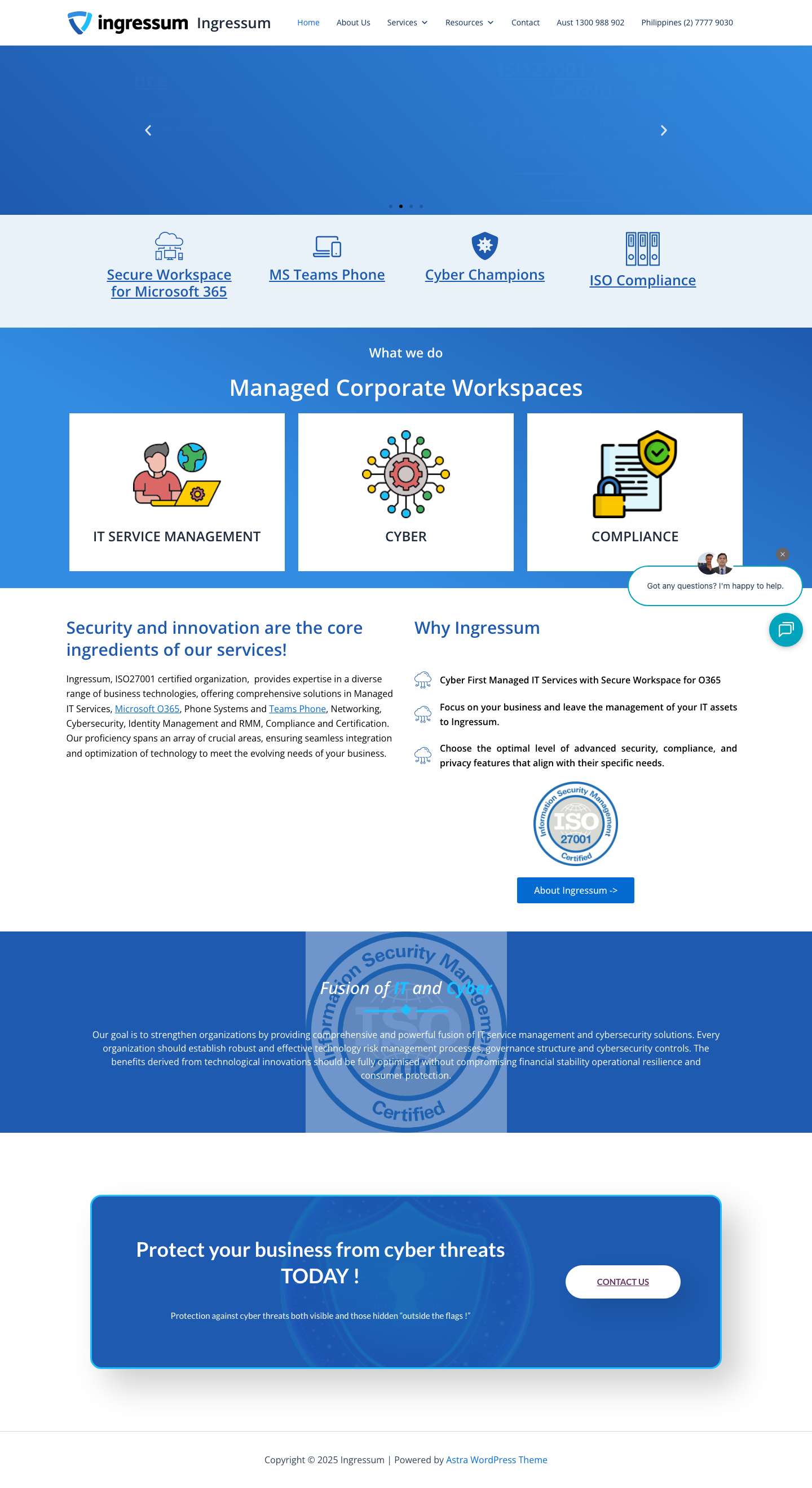 IT Support | Secure Workspace for O365 | Managed IT Services - Full Screenshot