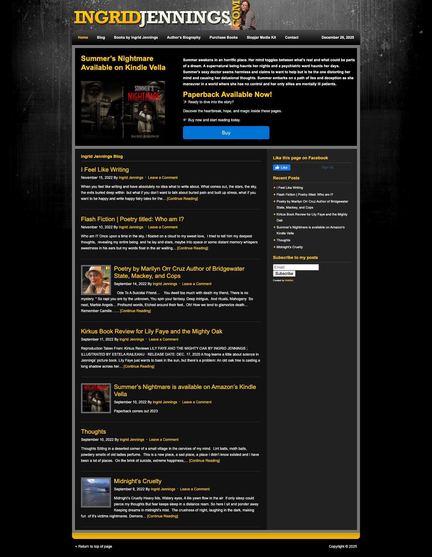 Ingrid Jennings - Author of Slopjar - Full Screenshot