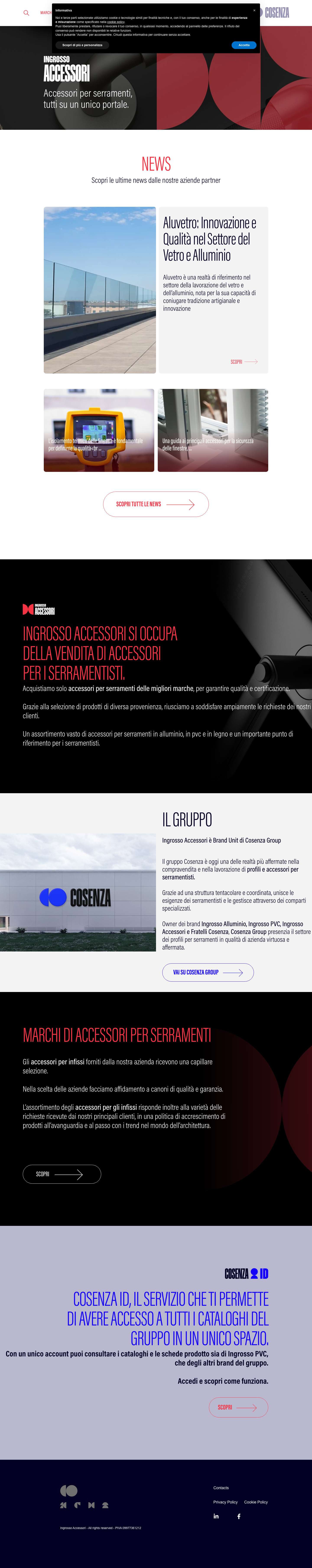 Ingrosso Accessori - Home Page - Full Screenshot