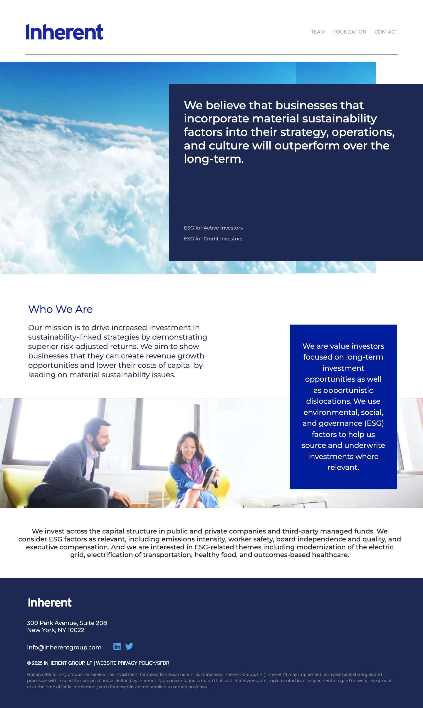 Inherent Group, LP - Full Screenshot