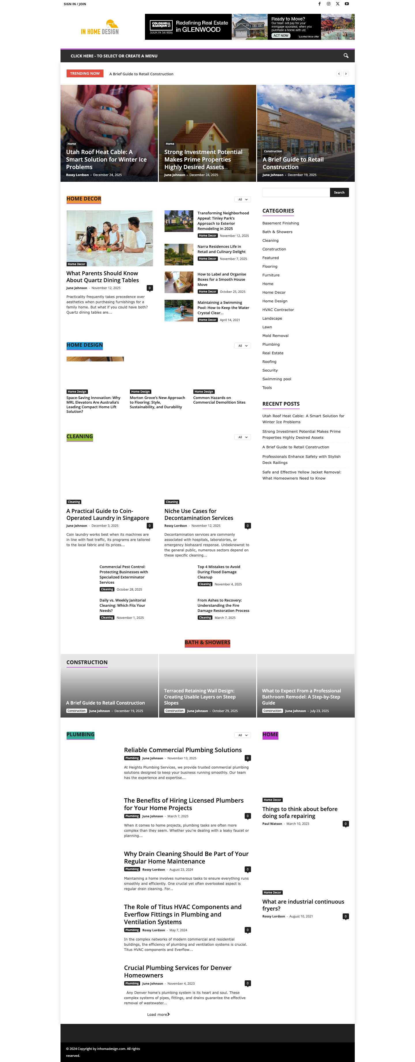 In Homa Design | Home Decor Ideas - Full Screenshot