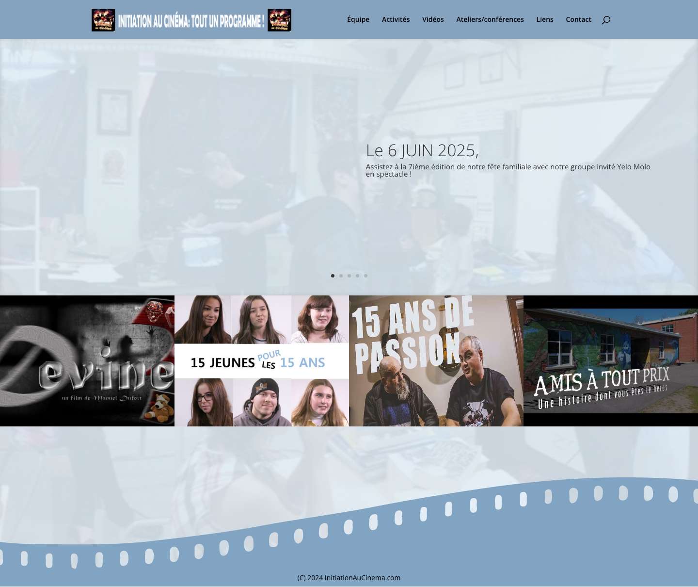 Initiation au cinéma|Site complémentaire du programme Initiation au cinéma pour le primaire - Full Screenshot