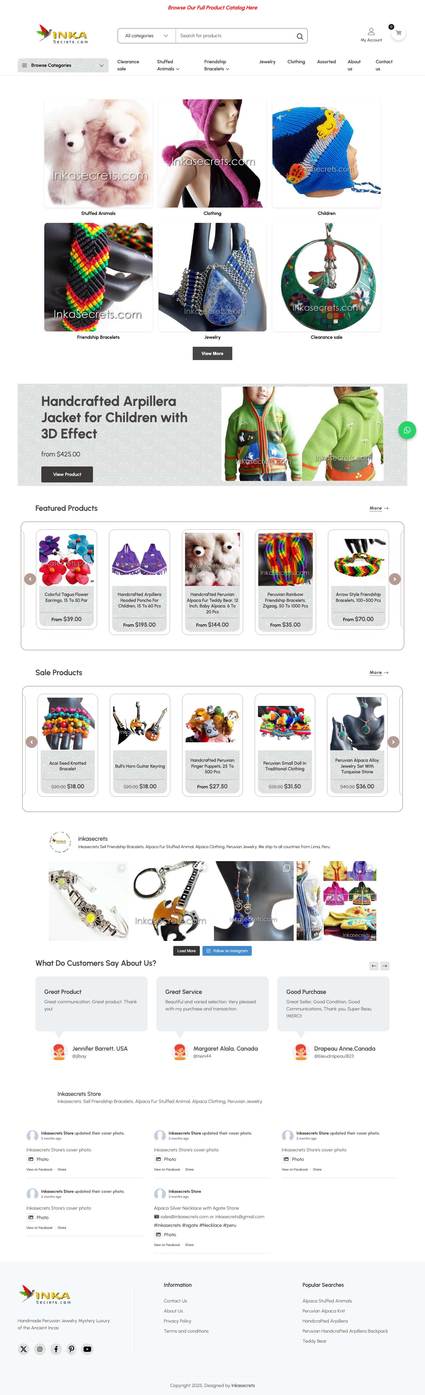 InkaSecrets: Handcrafted Peruvian Jewelry - Red Sale - Full Screenshot