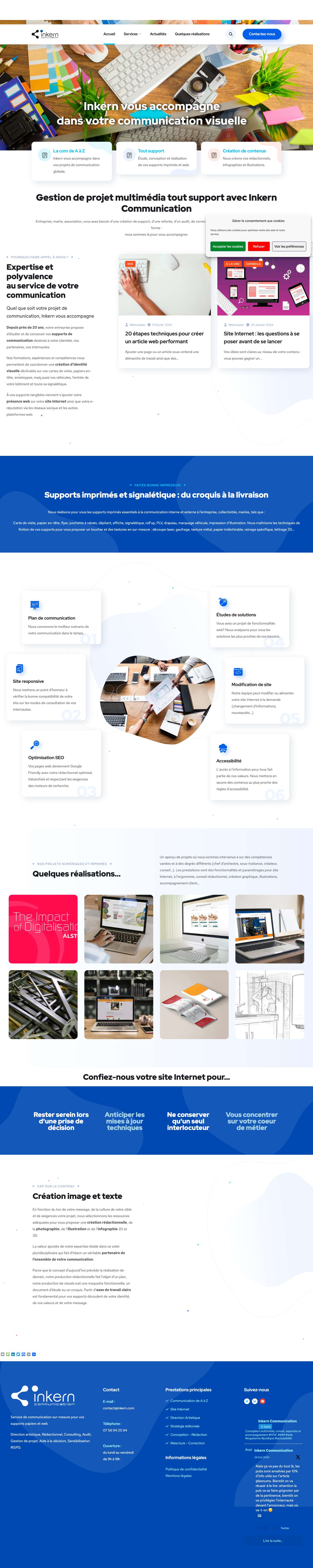ACCUEIL Inkern Communication - Communication graphique | Site internet | Ergonomie | Marketing | Conseil web - Full Screenshot