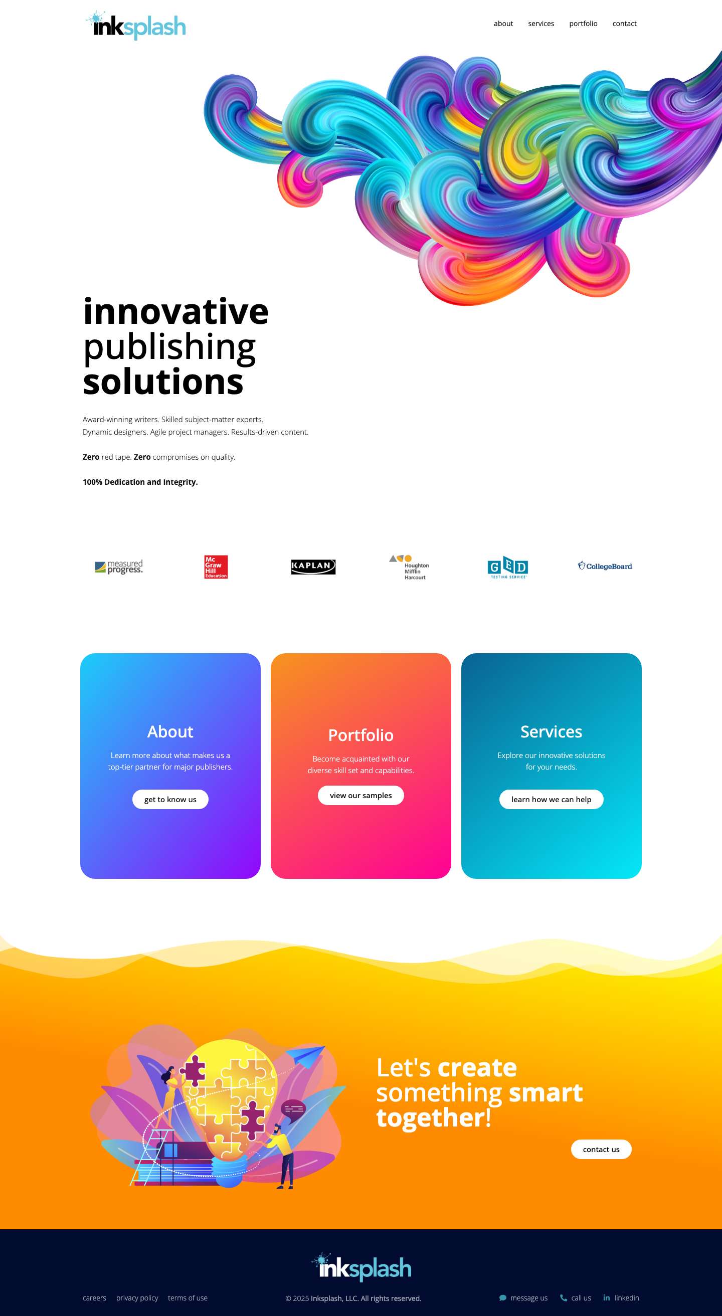 Inksplash – Innovative Publishing Solutions - Full Screenshot
