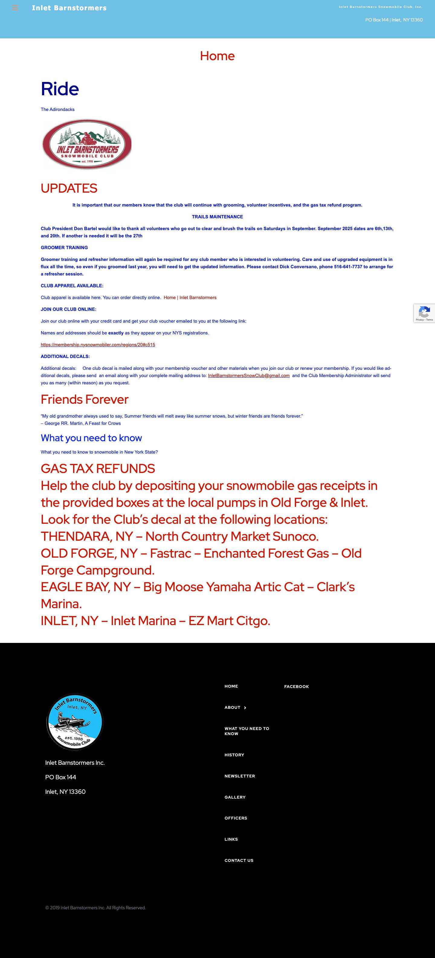 Inlet Barnstormers – Snowmobile Club - Full Screenshot