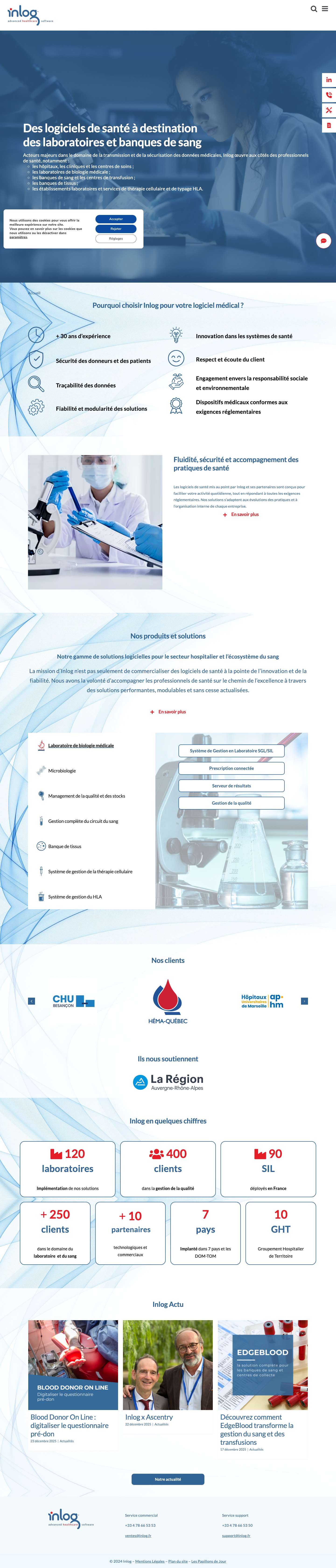 Logiciel de santé - Inlog - Full Screenshot