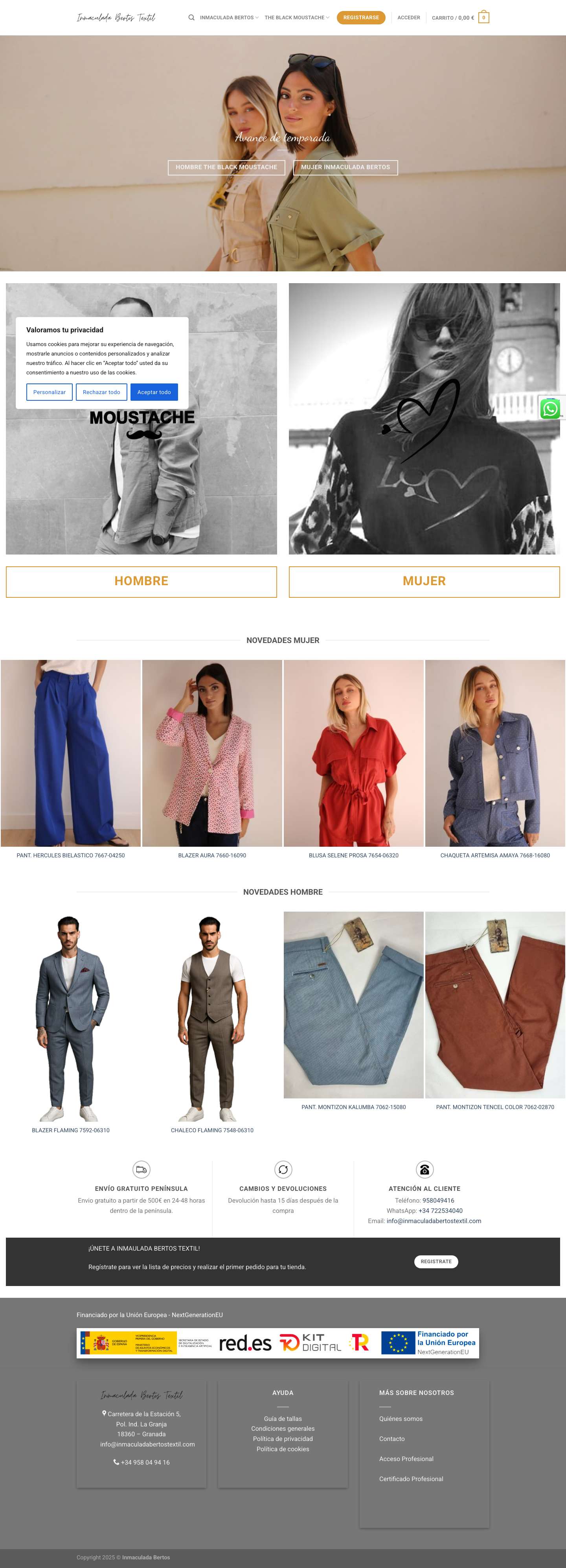 Inmaculada Bertos - Inmaculada Bertos Textil - Full Screenshot