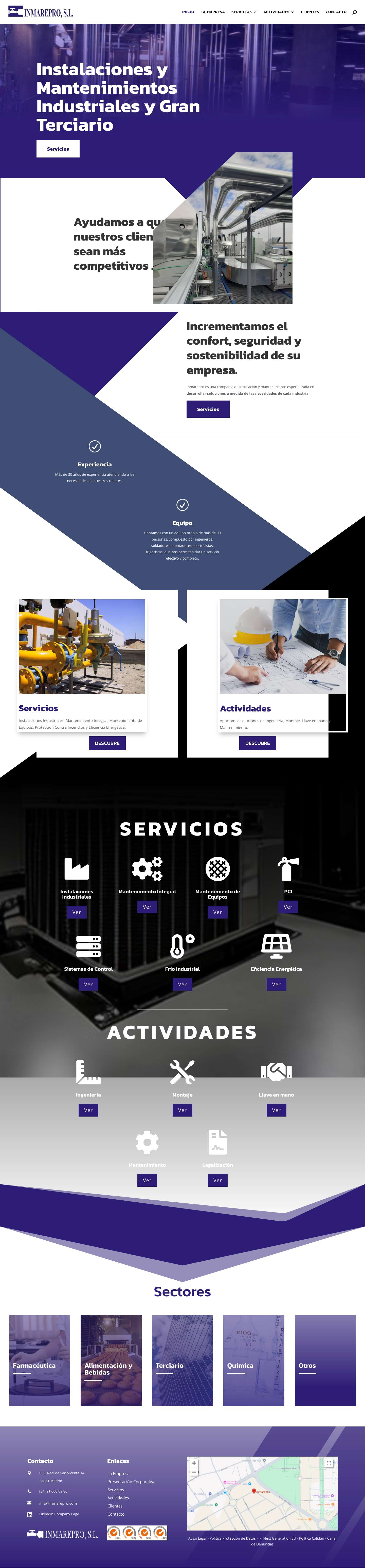 Instalaciones y mantenimientos industriales - Full Screenshot