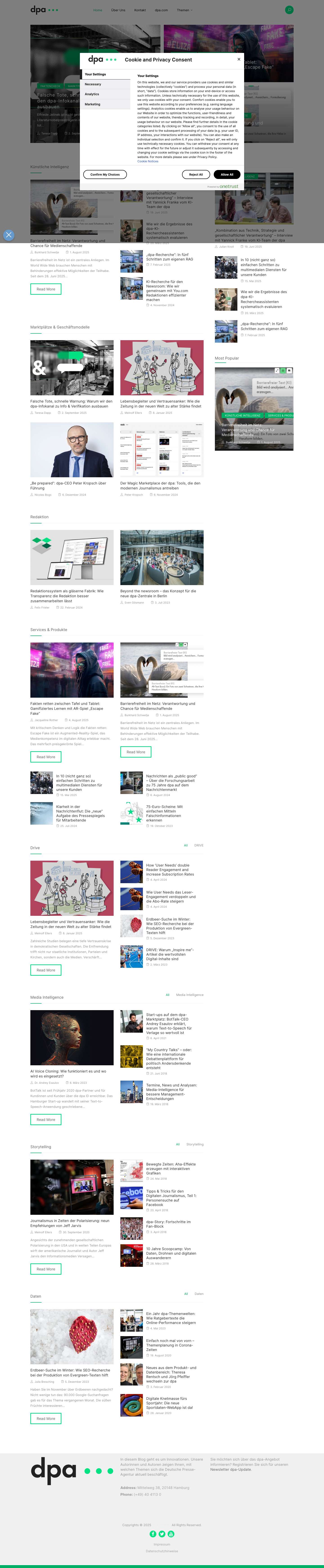 dpa Innovation Blogdpa Innovation Blog - Full Screenshot