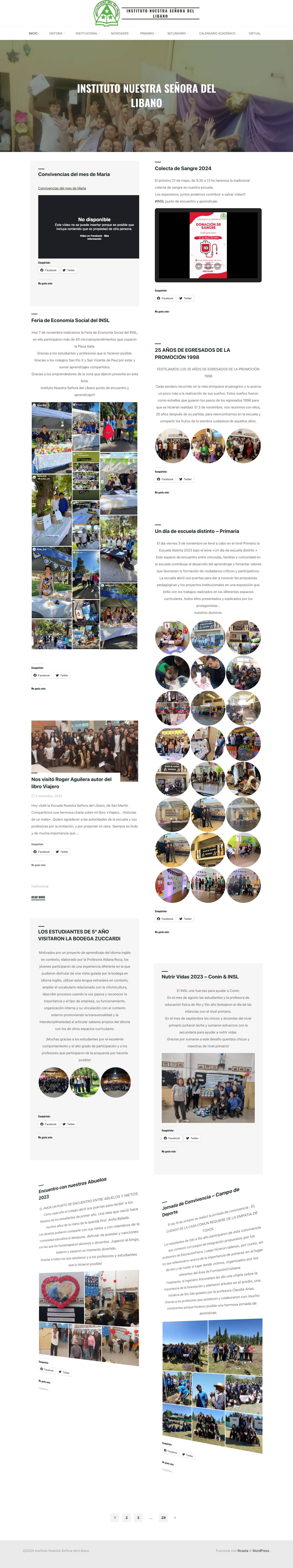 Instituto Nuestra Señora del Libano – -. creer, educar, trascender .- - Full Screenshot