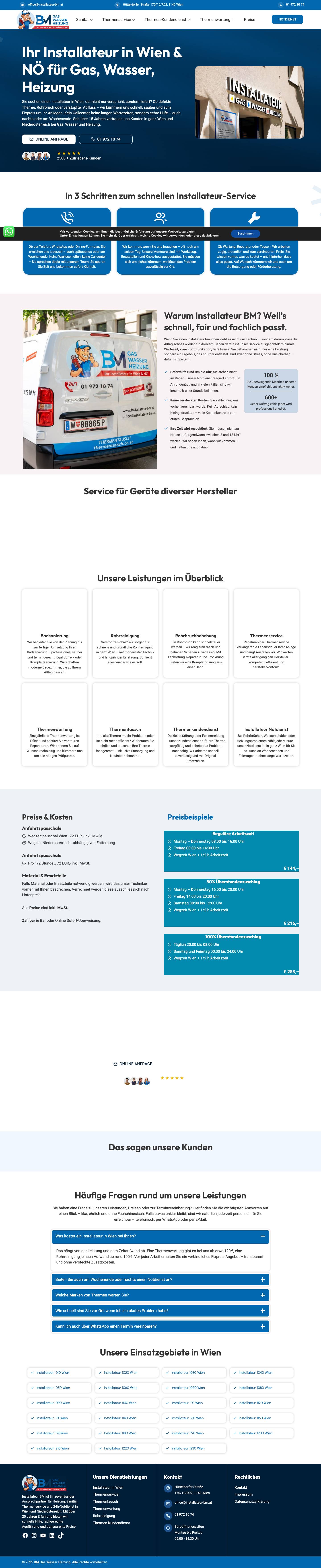 Installateur in Wien - 24h Notdienst ✔️ BM Gas Wasser HeizungExpandExpandExpandExpandExpandToggle MenuExpandExpandExpandExpandExpand - Full Screenshot