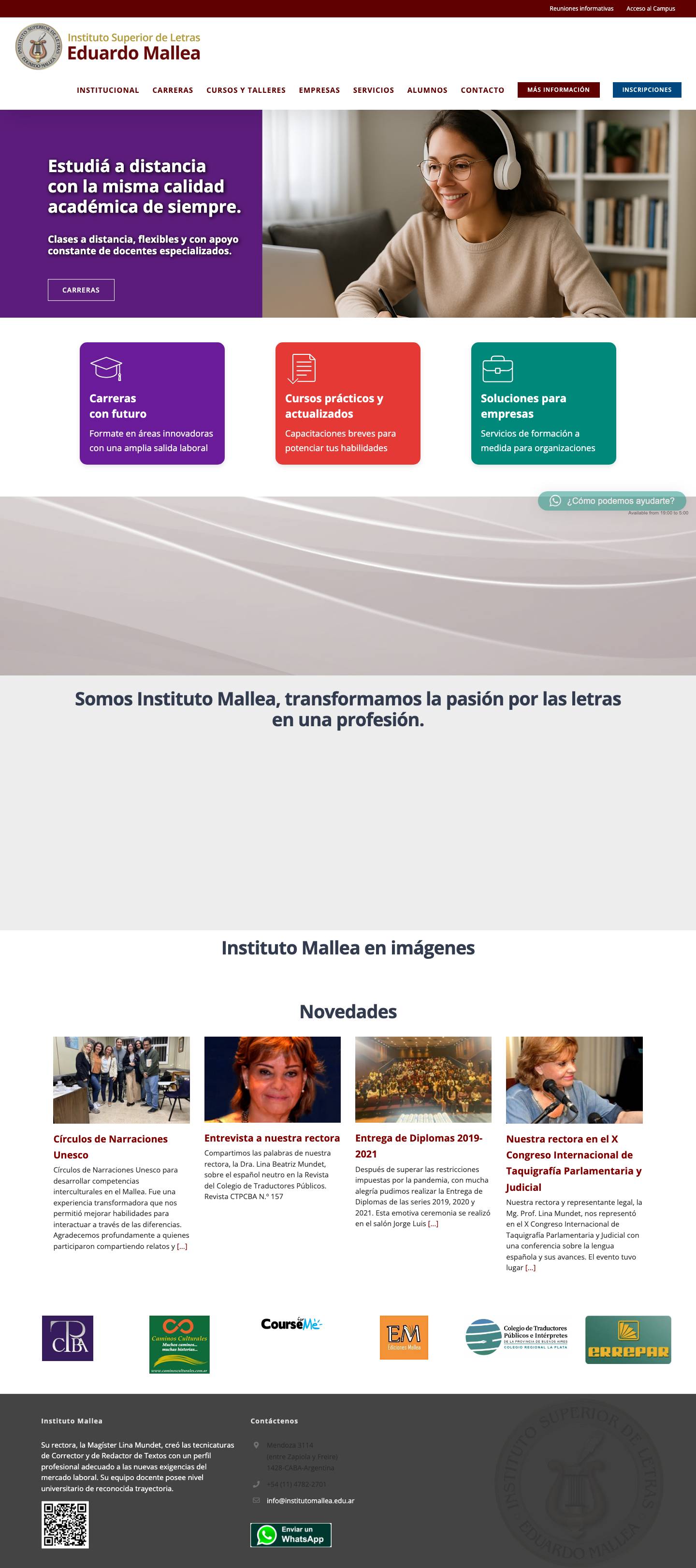 Instituto Mallea - Full Screenshot