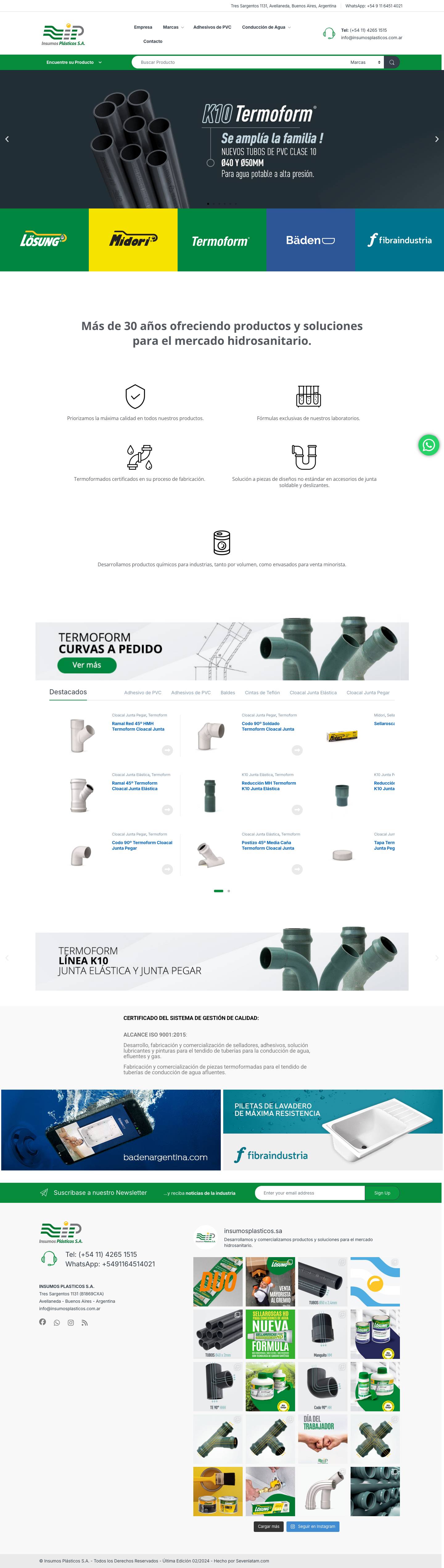 Insumos Plásticos S.A. – Bienvenido - Full Screenshot