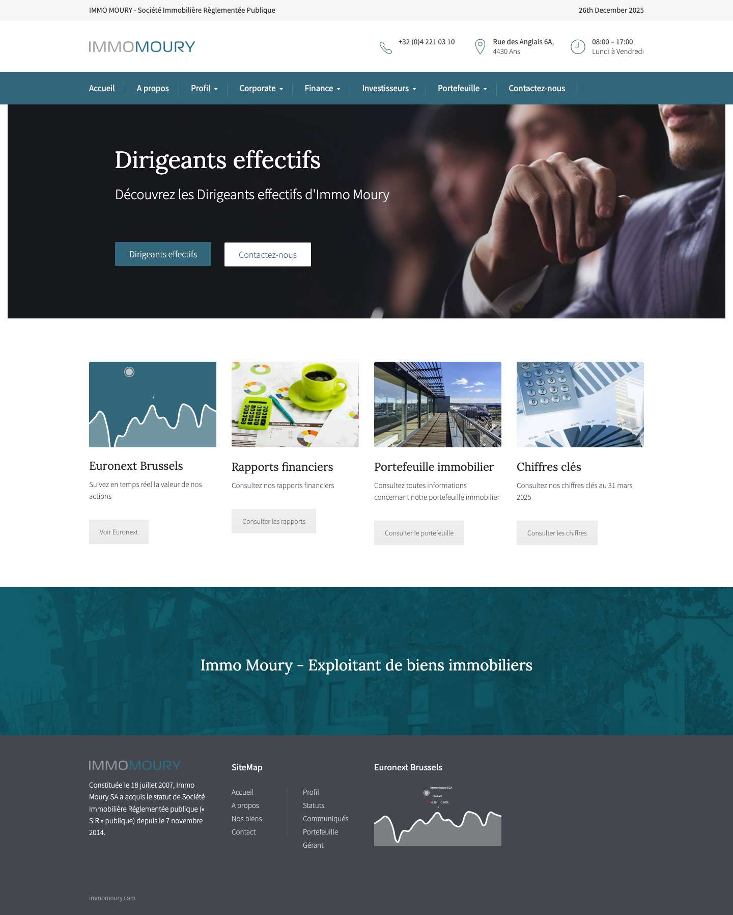 Home - Immo Moury - Exploitant de biens immobiliers - Full Screenshot