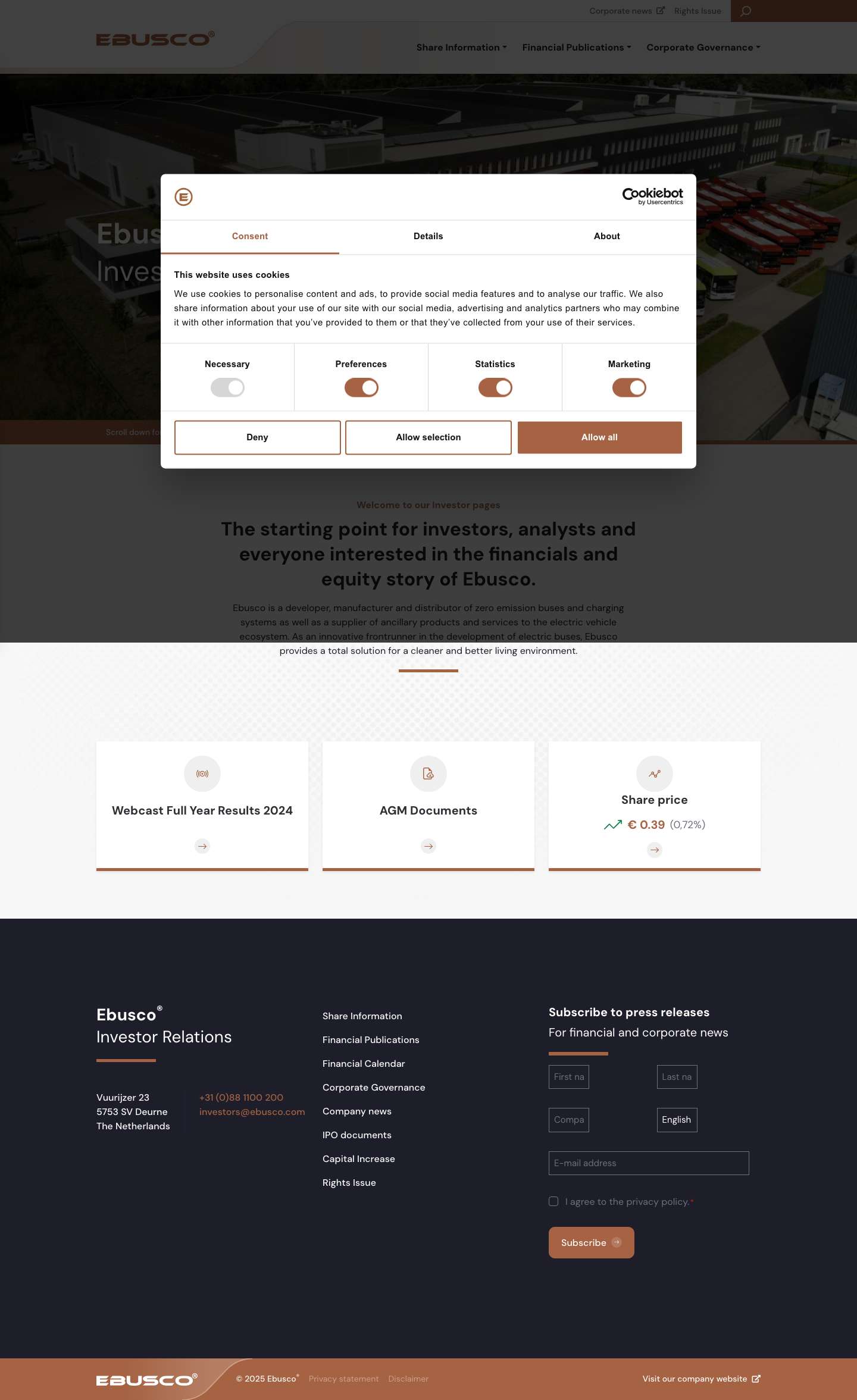 Ebusco Investors - Made to move people - Full Screenshot