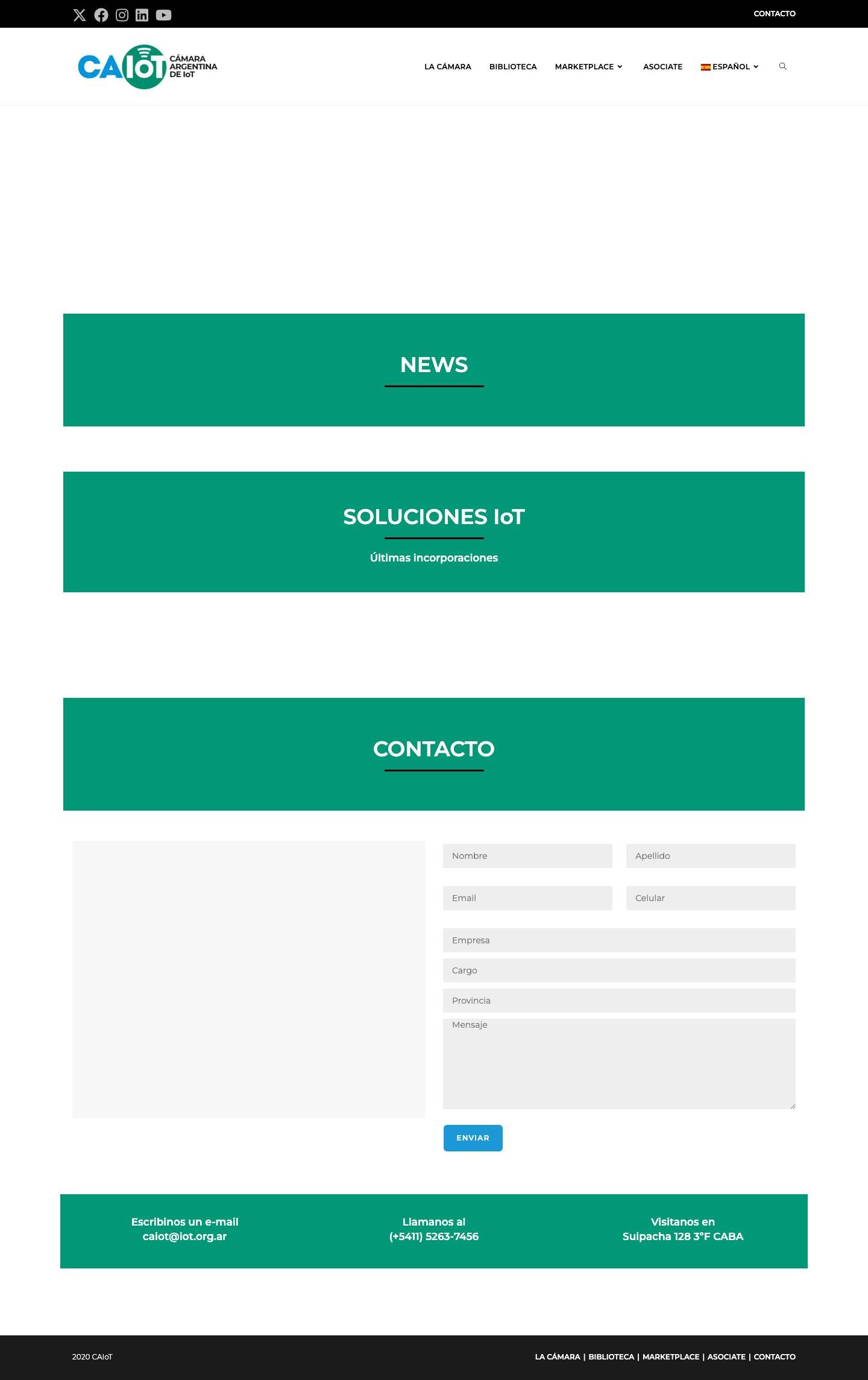 Cámara Argentina de IoT – Cámara Argentina de IoT - Full Screenshot